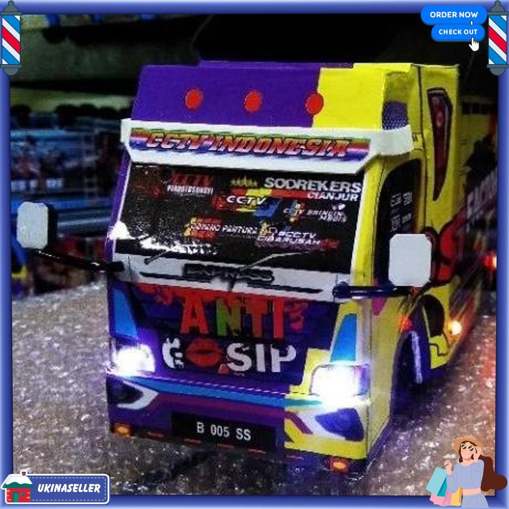 Truk Oleng Anti Gosip Miniatur Truk Lampu Terpal Dijamin Bagus