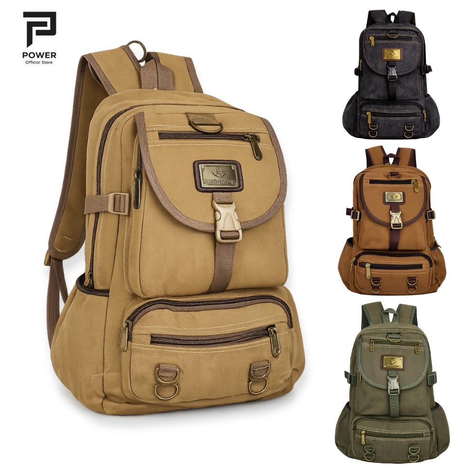 Power Tas Pria Ransel Canvas Import Tas Pungg Casul Pria Tas Ori POWER Termurah