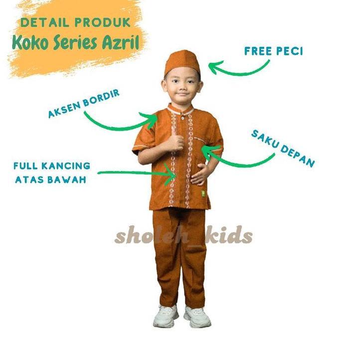 Okeajalah- Sholeh Kids Koko Anak Laki Laki Burgeundy Series Free Peci