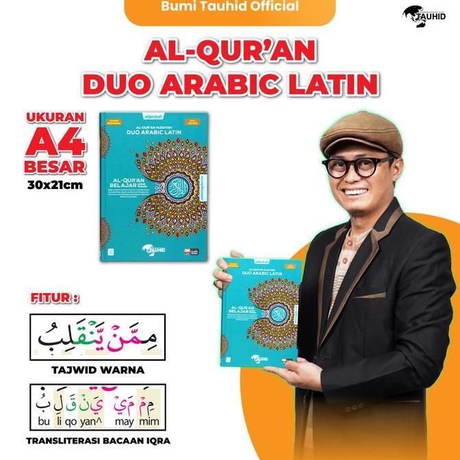Promo Al QurAn Duo Arabic Latin A4 Mushaf Besar Transliterasi Dan Bacaan Iqro Untuk Pemula