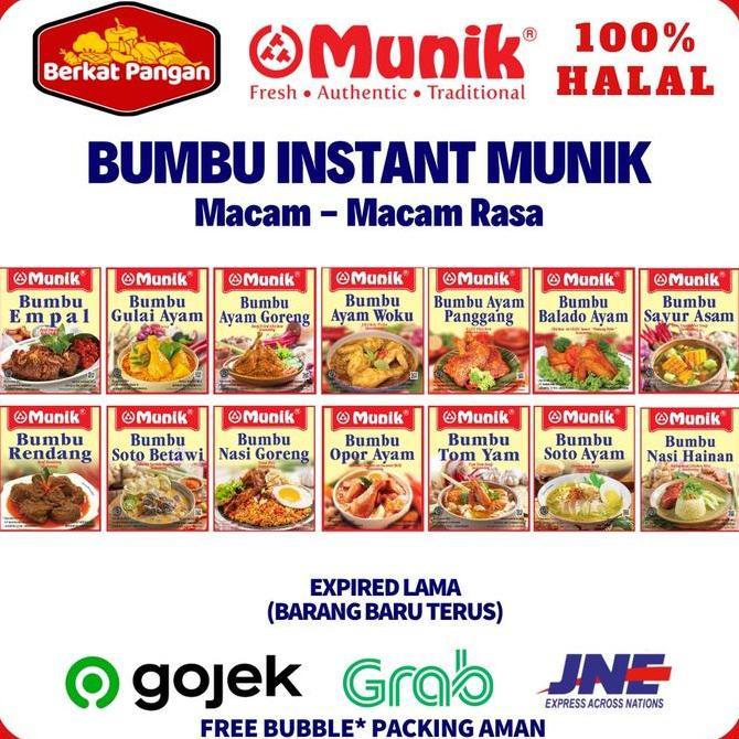 Bumbulengkap- Bumbu Instant Munik Soto Ayam / Rendang / Soto Betawi / Ayam Goreng / Ayam Panggang / 
