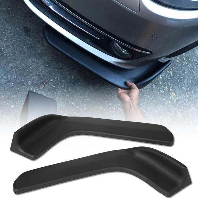 Winglet Bumper Mobil Universal Wing Lips Depan Winglet Bumper Diffuser Bahan Plastik 1 Set 2 Pcs / W