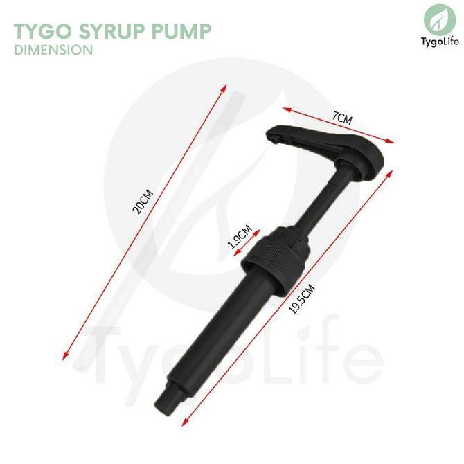 Youme- Tygo Syrup Pump Pompa Botol Sirup Drat Putih Hitam Ulir Nozzle Untuk Sirup Kecap Saus Berkual