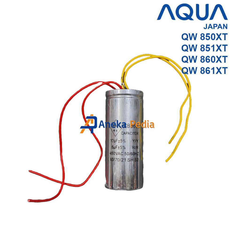 Terlaris KAPASITOR AQUA 8 Kg QW 850XT 851XT 860XT 861XT Capacitor Starter Mesin Cuci 2 Tabung QW850X