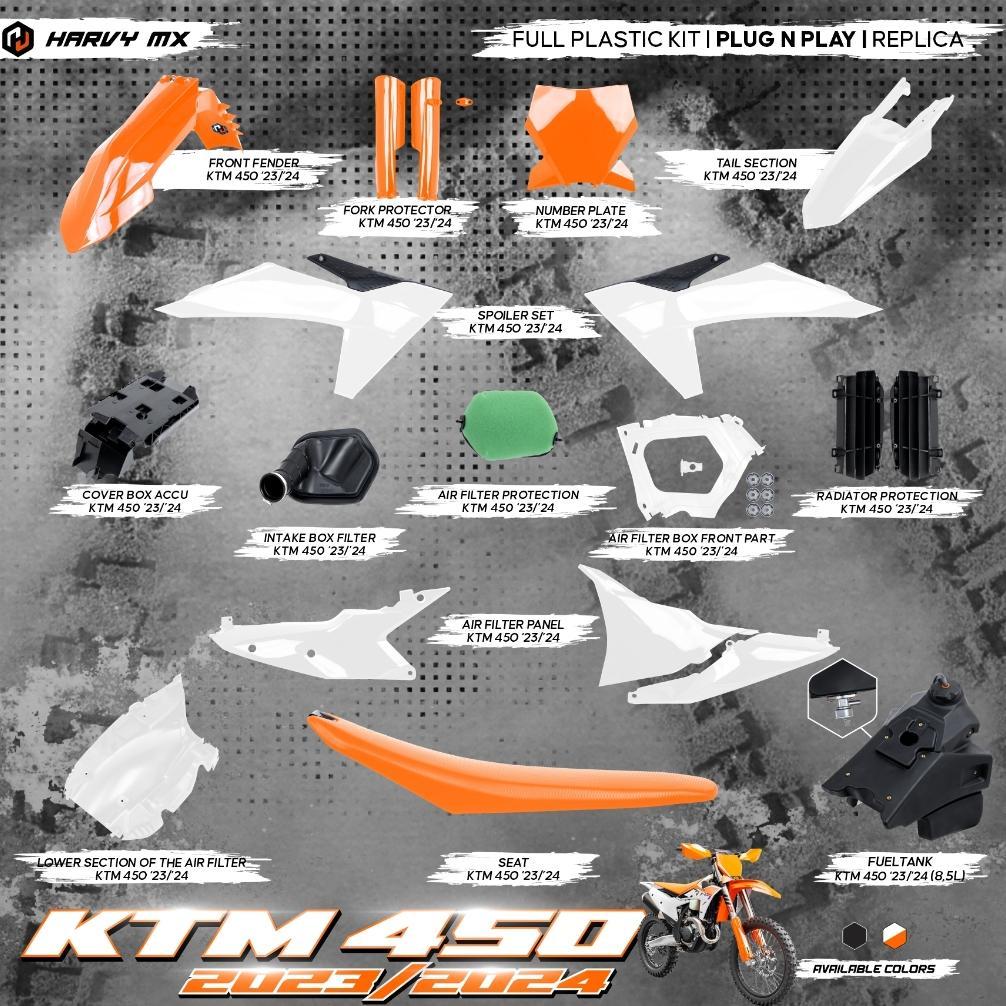 Body Set Body Trail Cover Bodyset Tangki Plus Jok HARVY MX KTM 450 2023 2024 [S2]