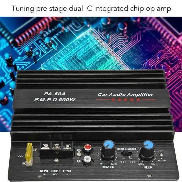 Ancomfu Mono Car Audio Amplifier Board Subwoofer Bass Module 600W PA-60A 12V PA 60A Amplifier Subwoo