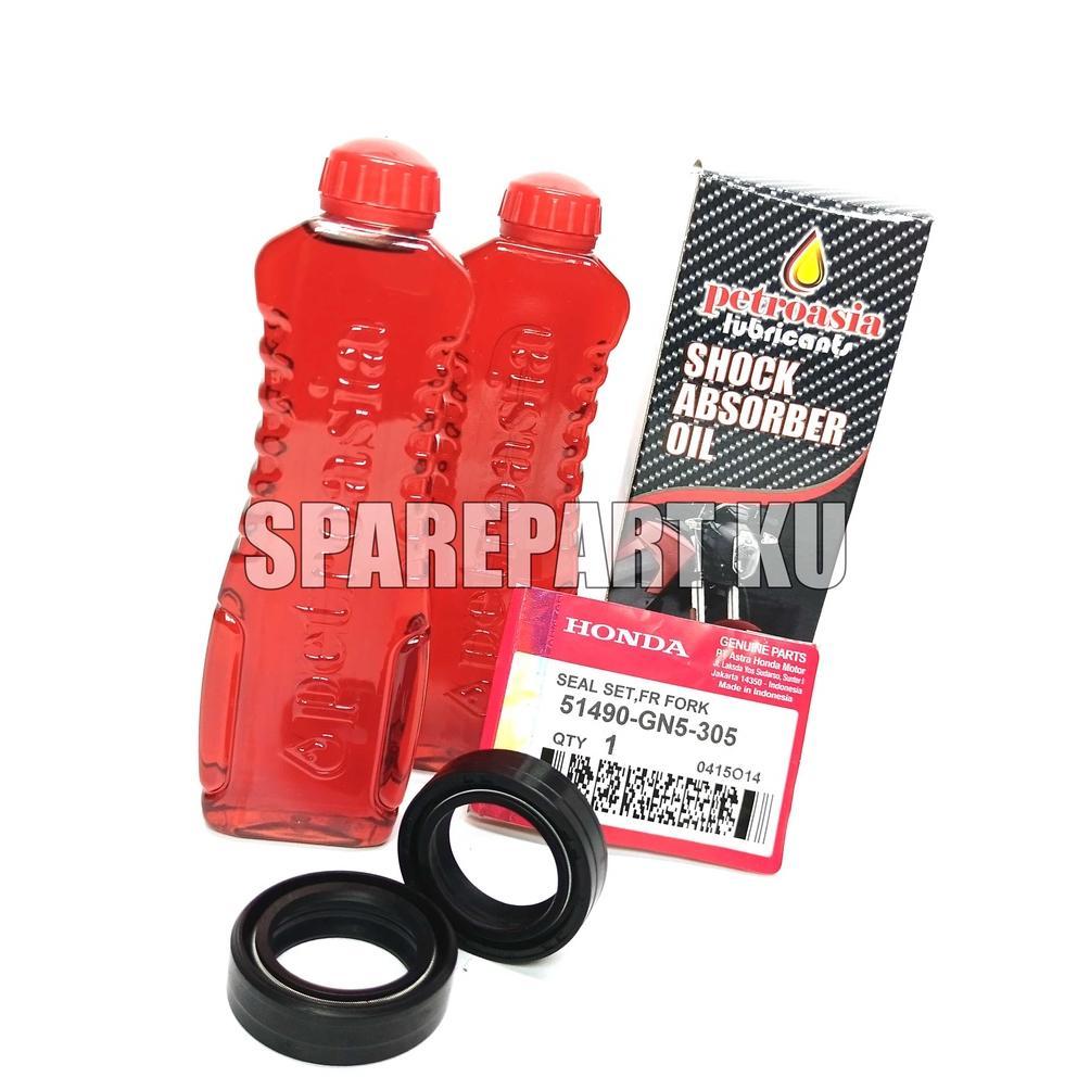 Murah (Hemat) Paket Seal Shock Depan Vario Grand Supra + Oli Sil Shok + Seal Tutup Debu Beat Karbu K