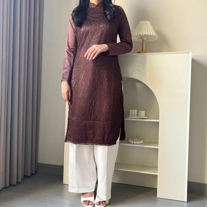 Hoolaqueen - Yoona Tunik - Tunik Chantily - Atasan Tunik Kondangan - Outfit Kondangan Wanita Terbaru