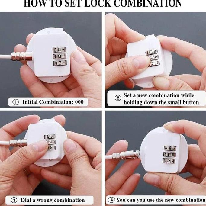 Aisuru- Kunci Gembok Kulkas Lemari Es Kabinet Pengaman Anak Freezer Pin Lock