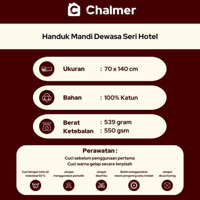 Anata- Handuk Mandi Hotel Chalmer 70 X 140 Cm Handuk Hotel Tebal