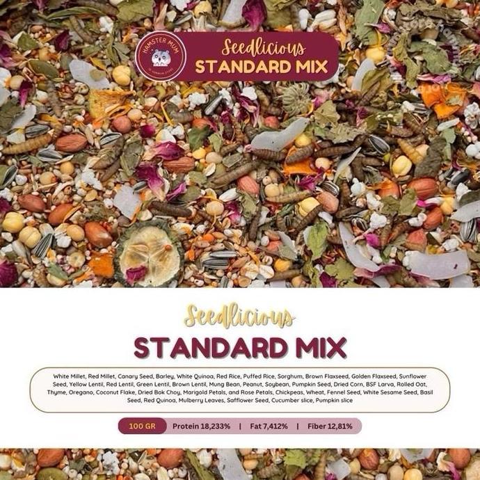 SEEDLICIOUS Seedmix Makanan Hamster Dwarf | Makanan Hamster Syrian | Seedmix Hamster | Biji Bijian M