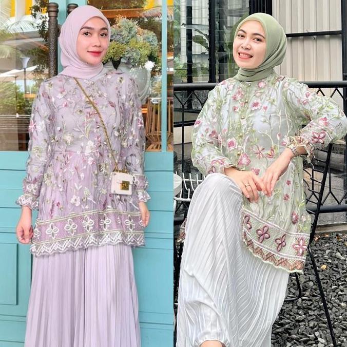 Syifa Outer | Outer Bahan Tille Bordir Premium | Outer Kondangan | Outer Korean Style | Outer Lebara