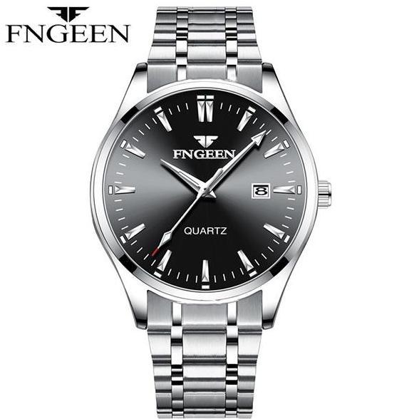 Boshi- Fngeen 2111 Jam Tangan Pria Anti Air Bisnis Fashion Meh Stainless Steel Quartz Terproof Tches