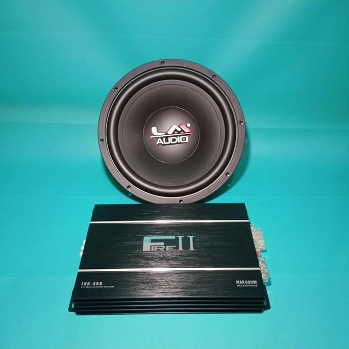 Paket LM Power Lm FIRE ll seri LVA-450 and Subwoofer LM audio 12JJ 12" Audio Mobil