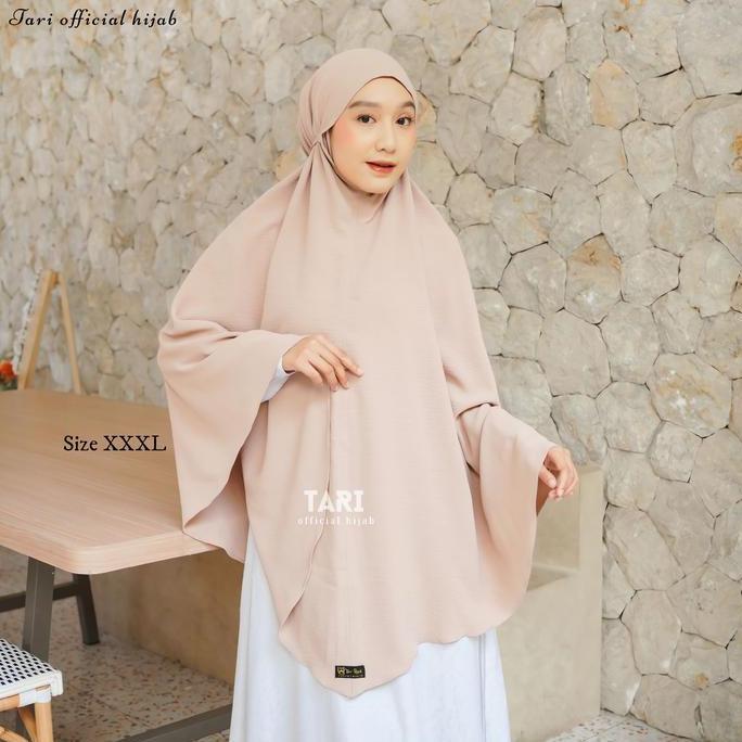 Heddosu- Bergo Khimar Crinkle Airflow Jumbo Xl/Xxxl Maryam/ Jilbab Bergo Crinkcle Panjang Muslim Sya