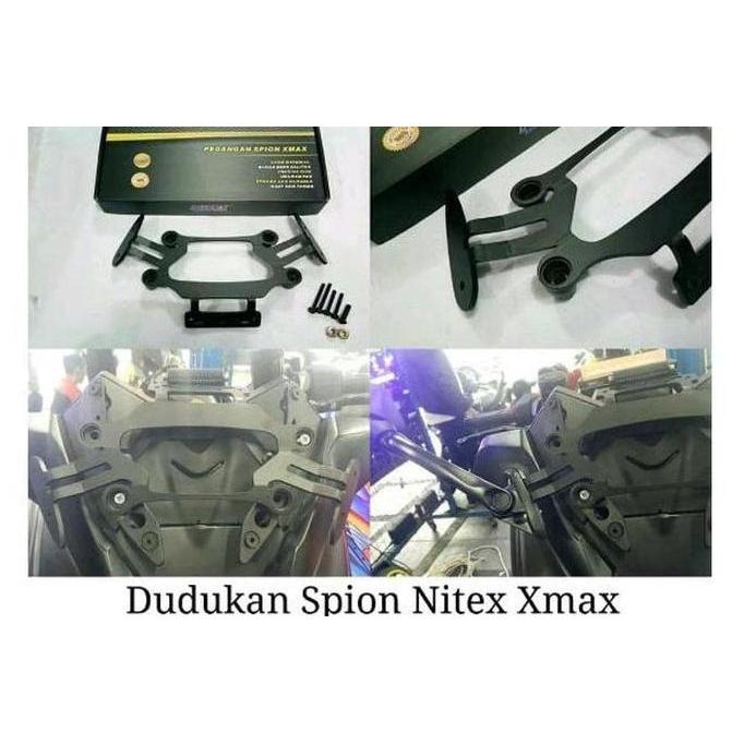 dudukan spion yamaha xmax nitex bracket gps spion xmax 250 nitex cnc