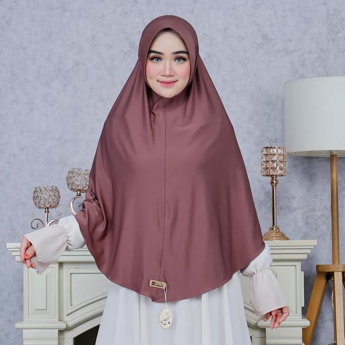 Heddosu- Sahal - Jilbab Bergo Jumbo Xl Ped Tebal Panjang Syari Muslim Hijab Pet Jumbo Jersey Casual 