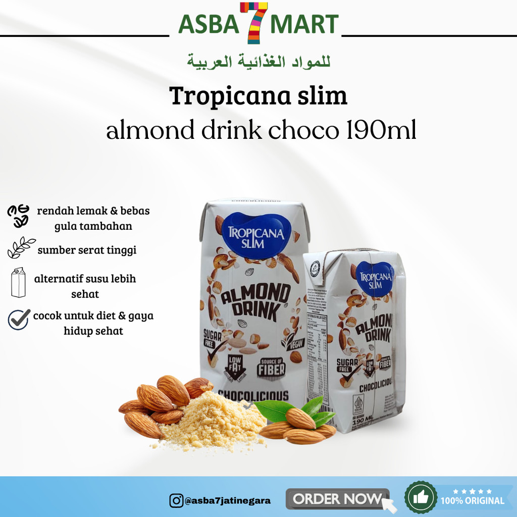 TROPICANA SLIM ALMOND DRINK CHOCO 190 ML
