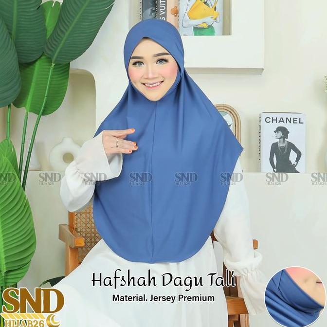 Heddosu- Snd Hijab - Shafiyah Dagu Tali Size L Xl Xxl |Khimar Dagu Malay Tali Hijab Oval Syari Jerse