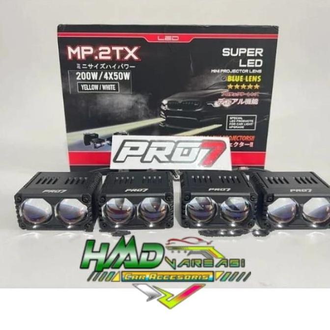TERLARIS!! MINI PROJIE PRO7 MP.2TX SUPER LED BLUE LENS 4X50W / MP2TX / MP 2TX