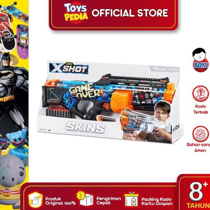 Blaster X-Shot Skins Last Stand dengan Kapasitas Laras 14 Dart - Game