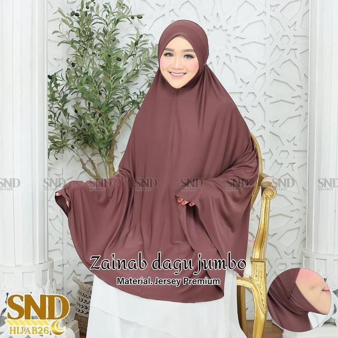 Heddosu- Snd Hijab - Zainab Jumbo Dagu Tali Size Xxxxl | Khimar Dagu Malay Tali Kerudung Syar'I Terb