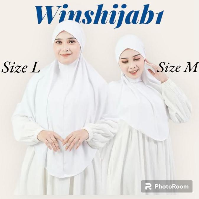 Heddosu- Almahyra Hijab Bergo Tali Malay Instan Jilbab French Khimar Jersey Size M Non Niqob Bergo L