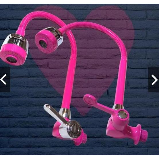 Kran Cuci Piring Warna Pink Variasi Handel Drad 1/2" Allshop