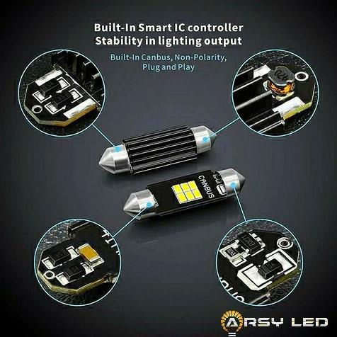 HOT SALE ARSYLED Lampu LED kabin plafon festoon 30mm 31mm 30 31 Warm Bohlam 4300K