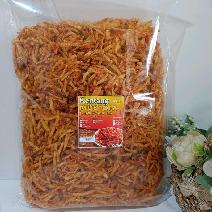 1Kg Kentang Mustofa - Renyah Pedas Manis Terlaris