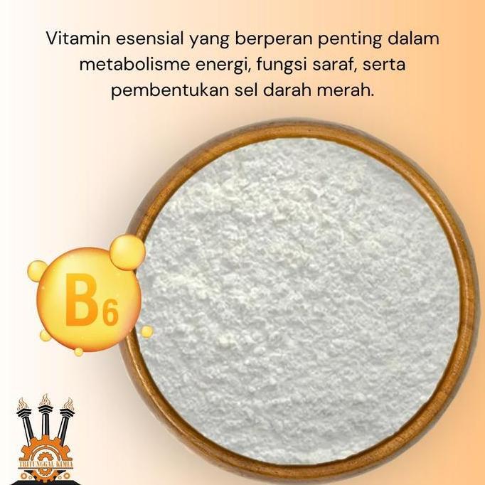Vitamin B6 Pyridoxine Hydrochloride 10Gr / Vit B6 Raw Material Suplemen Kesehatan
