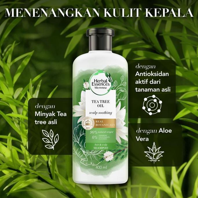 Kurze- Herbal Essences Tea Tree Oil Shampoo 400Ml - Peratan Rambut