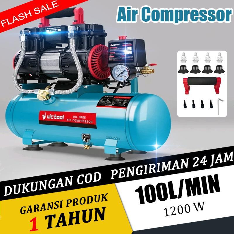 Kompresor Mini Listrik 1200W Kompresor Angin Listrik 100L/Min Oilless Air Compressor Angin
