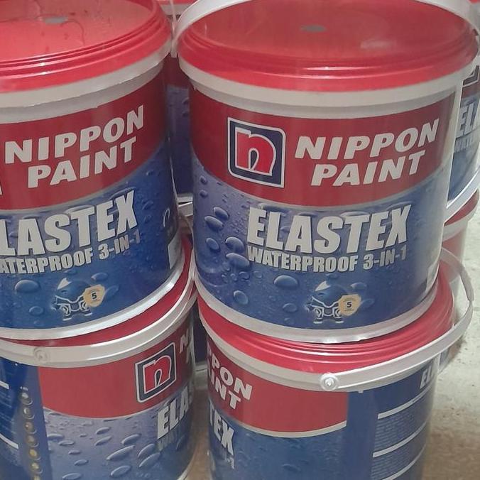Eloffice- Elastex 4 Kg Terproof 3 In 1 Nippon Paint Elastex 4Kg Abu2 Putih Elastex Rna 4 Kg Galon Ni