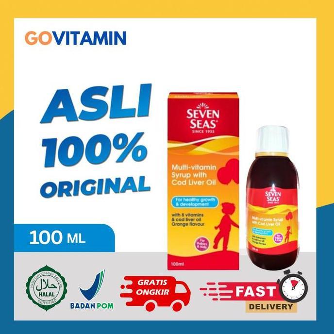TERBARU - Seven Seas MultiVitamin Syrup With Cod Liver Oil 100ml