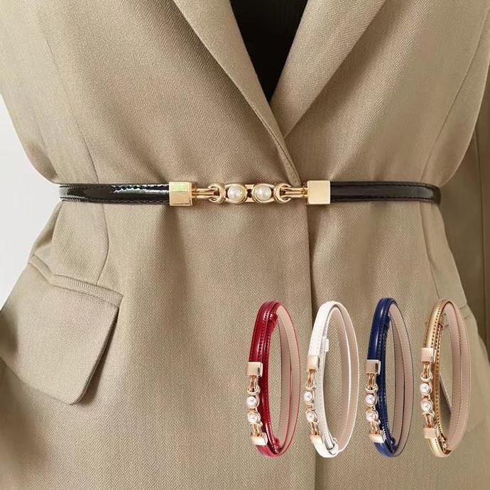 standardede - Sabuk Ikat Pinggang Wanita Adjustable Gaya Kekinian Tali Pinggang Baju dan Celana Fash