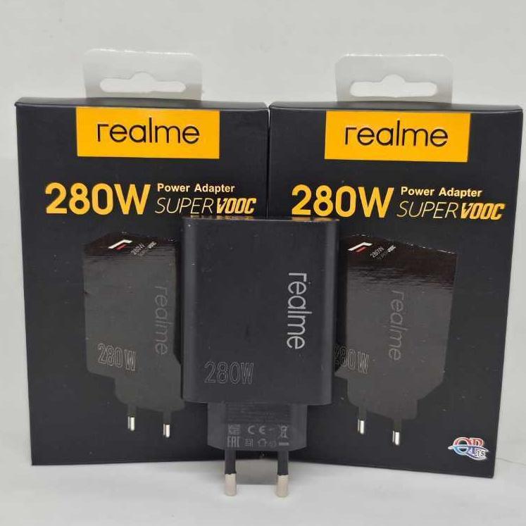 Big Promo Kepala Charger Realme Black 280W Adapter Charger Super Vooc Fast Charging