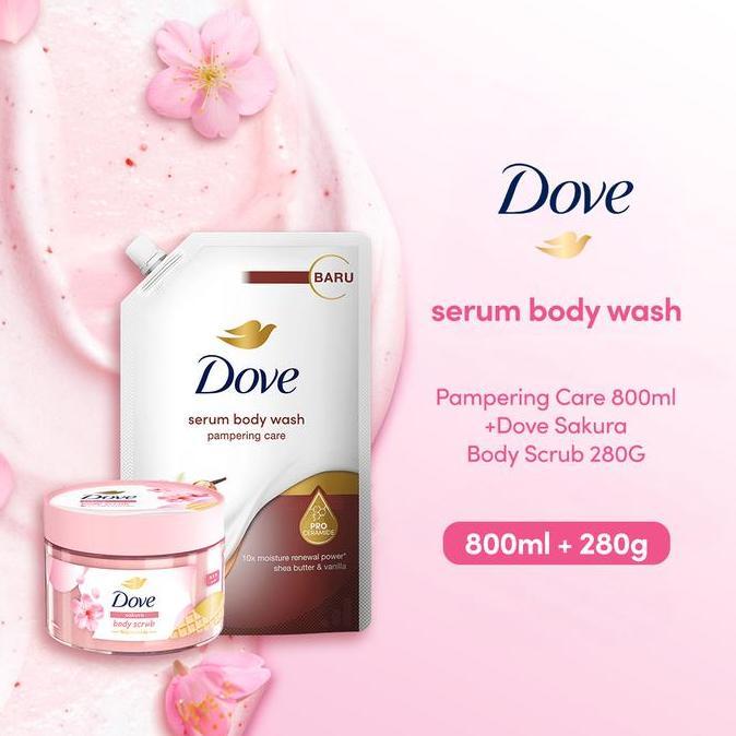 Drei- Paket Body Care Dove Sabun Mandi & Dove Ice Cream Scrub