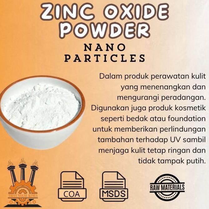 Zinc Oxide Nano Powder 100Gr / Zinc Oxide Powder Nano Raw Material Of Sunscreen Usp Grade Original
