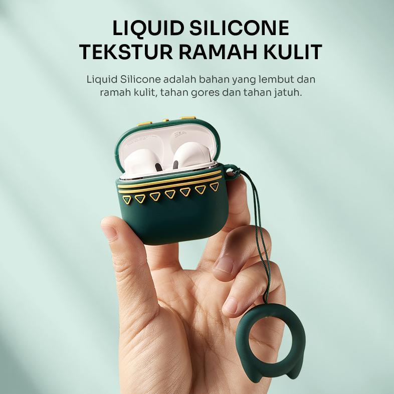 BESTPROMO ROBOT Case TWS T50S Liquid Silicone Soft Case Earbuds Anti Debu Anti Sidik Jari 360 Protec