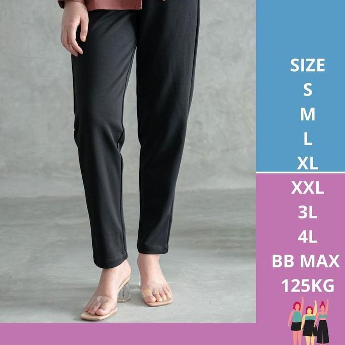 CELANA PANJANG WANITA SCUBA PANTS PENSIL MURAH PUTIH BAGGY