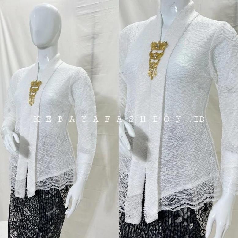 NEW SETELAN KEBAYA FLOY BROKAT LENGAN PANJANG / BAJU KEBAYA KARTINI WISUDA KONDANGAN MODERN / KEBAYA