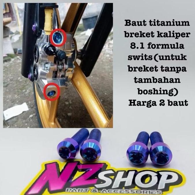 Baut Titanium Set Breket Kaliper Formula 8.1 Swits Harga 2 Baut Restock