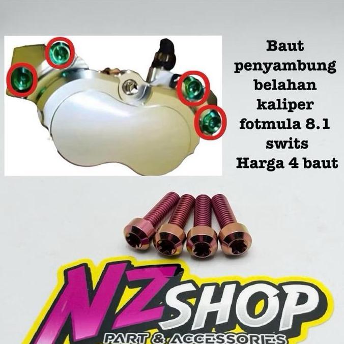 Baut Titanium Set Penyambung Belahan Kaliper Formula 8.1 Swits Traction Harga 4 Baut Terbaru