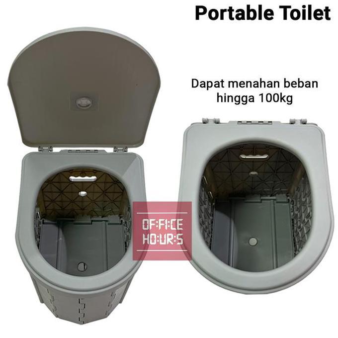 Portable Toilet for Camping Toilet Lipat dengan Tutup