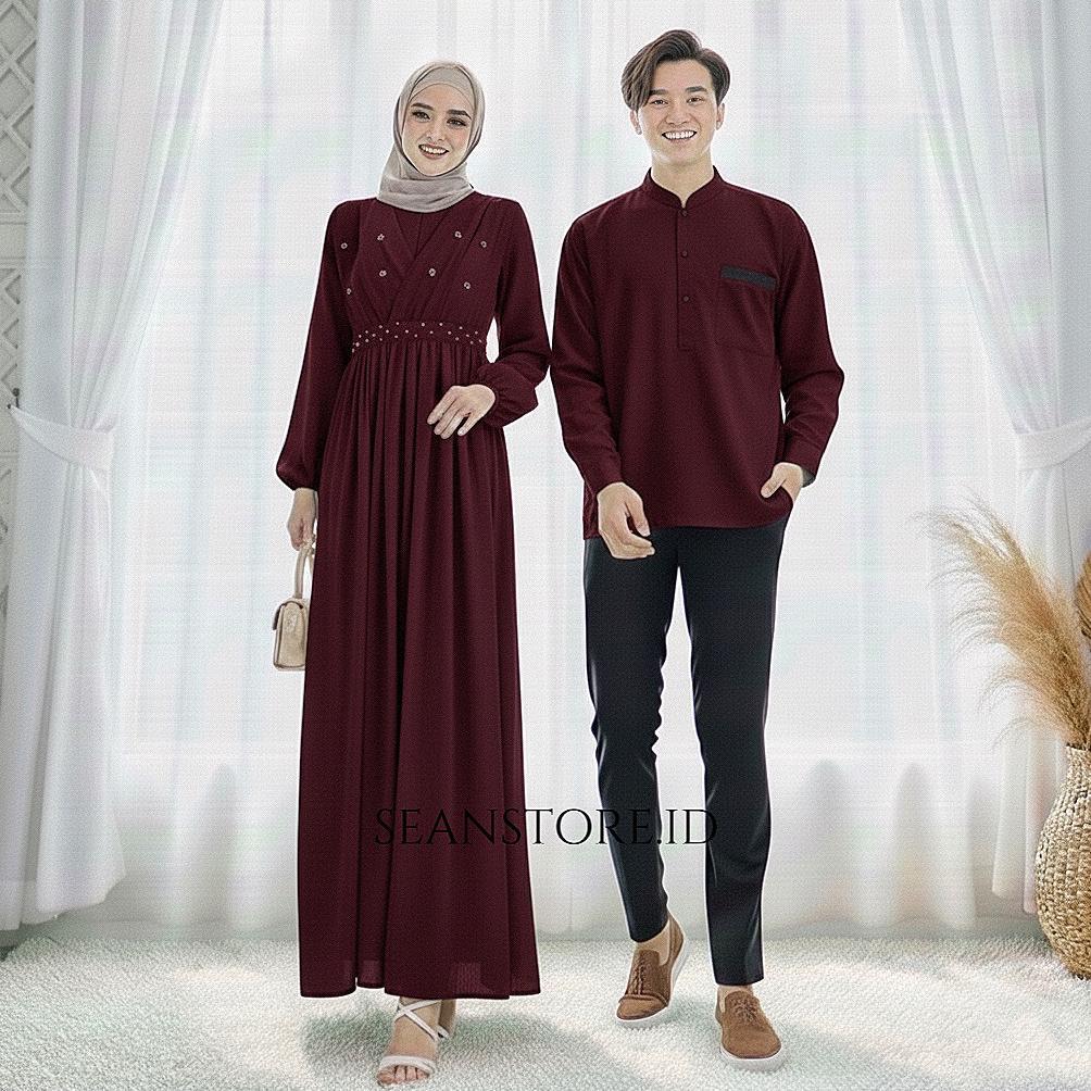 HOT DEALS READY NEW - REALPICT BAJU COUPLE SUAMI ISTRI KOKO LENGAN PANJANG / SET COUPLE VIRAL 3 UKUR