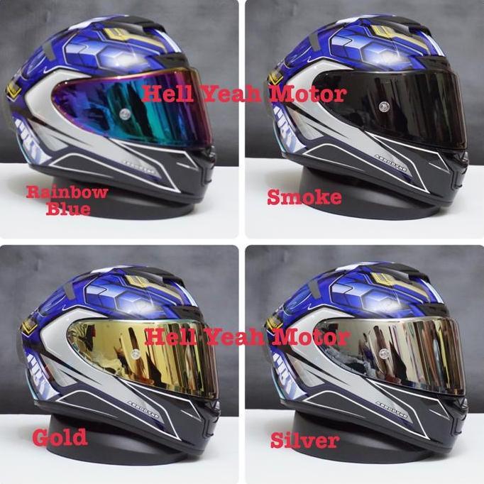 TERLARIS VISOR SCOTT RX 7 VISOR IRIDIUM SCOTT RX 7 GOLD SILVER SMOKE BLUE