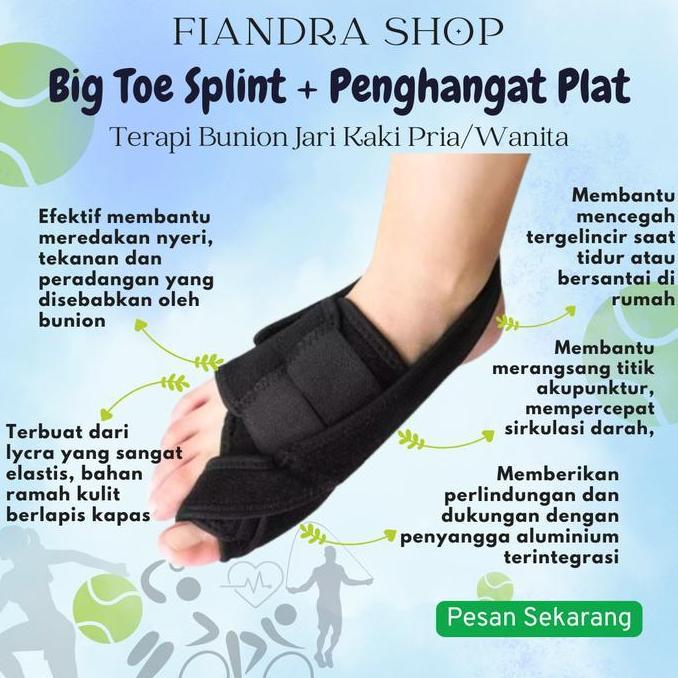 Terapi Bunion corrector Night Bunion BIG TOE SPLINT + PENGHANGAT PLAT