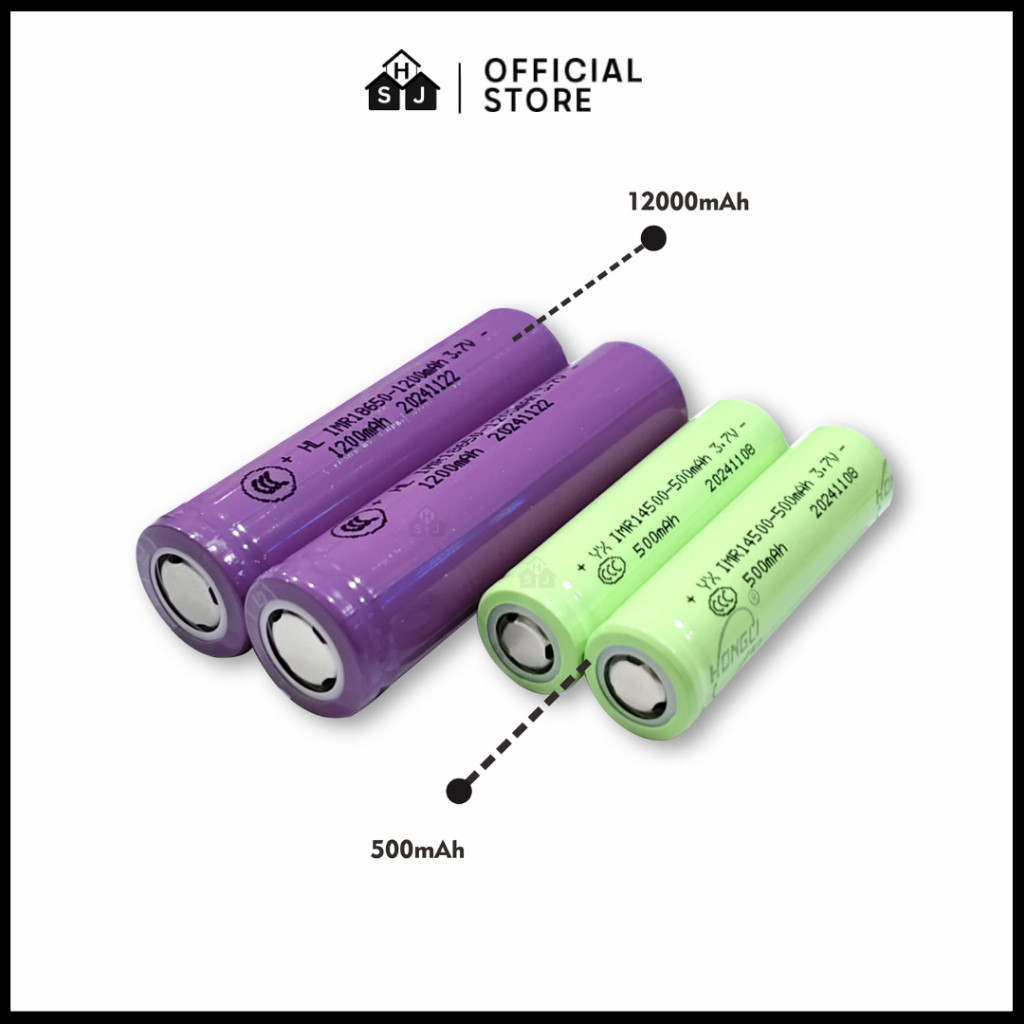 Baterai Lithium Charger Hongli 14500 500Mah 18650 1200Mah / Rechargeable Lithium Battery 3,7V