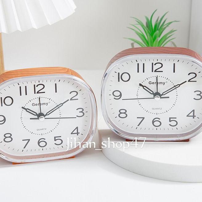 Jam Weker Jam Jam Meja Aesthetic Clasik Motif Kayu Dekorasi Meja Kerja Dan Kamar
